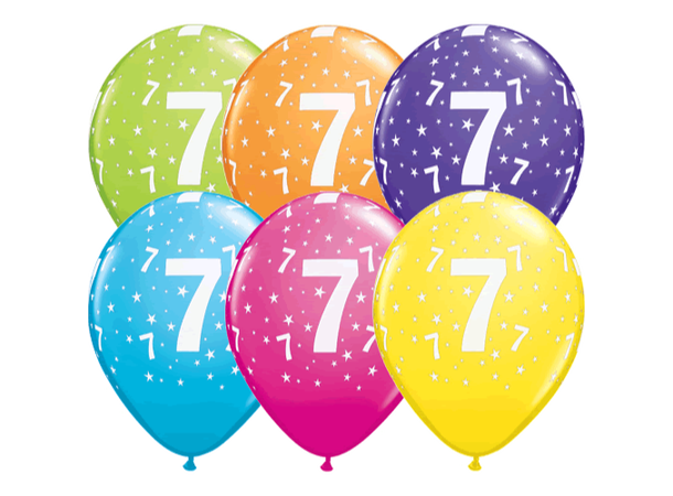 Age 7 6 gummiballonger - 28cm (11")