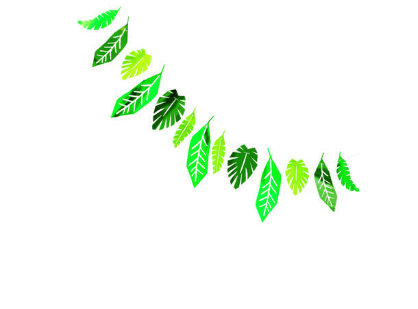 Animal Safari - Palmeblader 1 Papirgirlander - 213cm