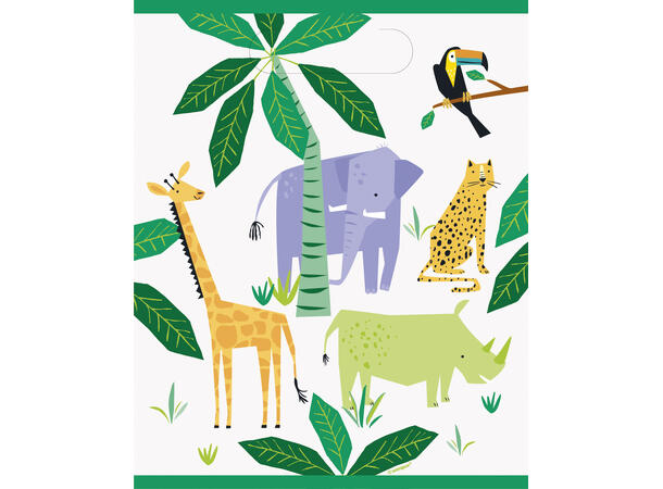 Animal Safari 8 Godteposer i plast - 22x18cm
