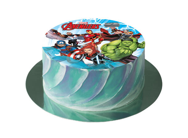 Avengers 1 Spiselig kakeskilt -sukkerfri - 15,5cm