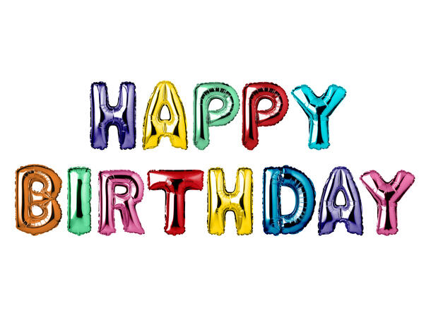 Ballongord - Happy Birthday - Color Pop Ballongord i 13 deler - 36cm (14")