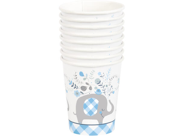 Blue Floral Elephant 8 Kopper i papp - 2,5dl