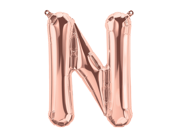 Bokstav N - Rose Gold 1 Folieballong - 86cm (34")