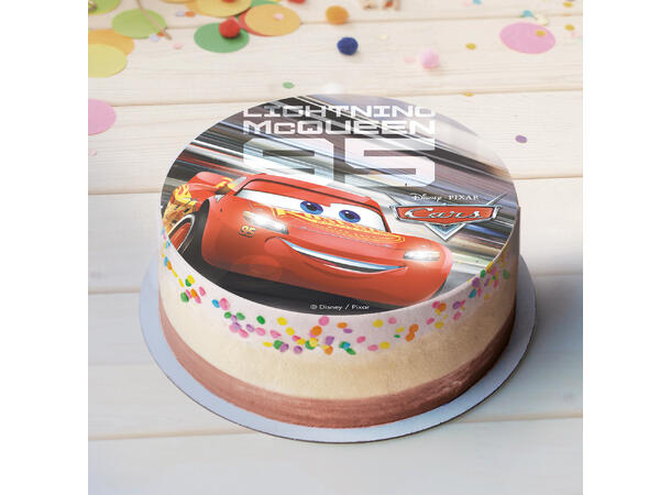 Cars 3 1 spiselig kakeskilt - 20cm