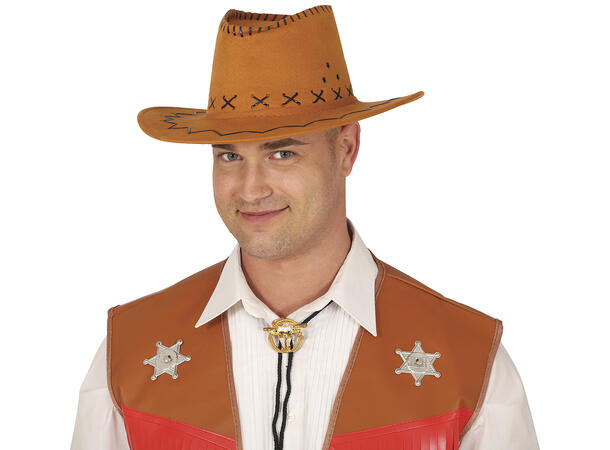 Cowboyhatt - Skinnimitasjon - Brun 1 Hatt 