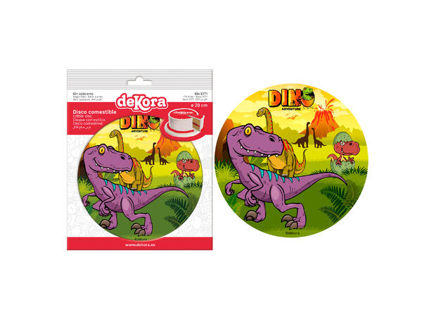Dinosaur 1 Spiselig kakeskilt - sukkerfri - 20cm