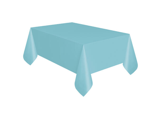 Ensfarget - Lys turkis- Kompakt pakket 1 Plastikkduk firkantet - 137x214cm