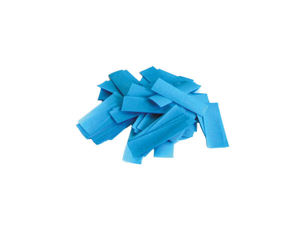 Flammesikker papirkonfetti - Lys Blå Saktefallende konfetti - 1kg - 2x5cm