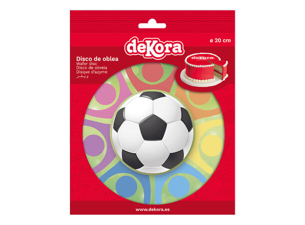 Fotball 1 spiselig kakeskilt - 20cm