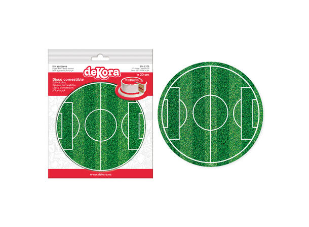 Fotballbane 1 Spiselig kakeskilt - sukkerfri - 20cm