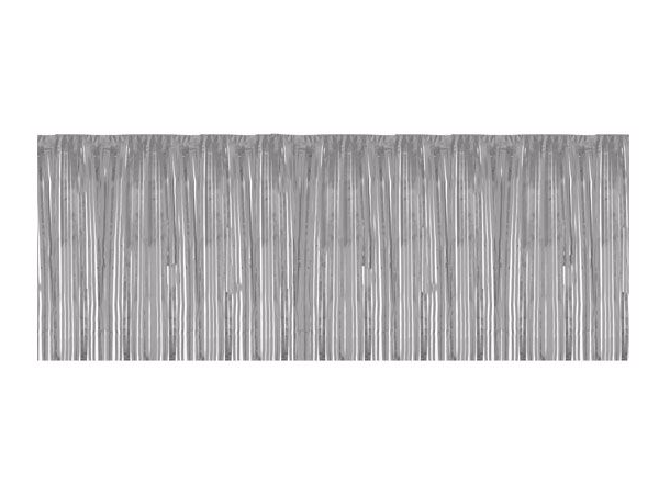 Frynsegardin - Sølv 1 Folie frynsegardin - 100x300cm
