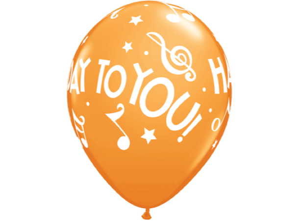 Happy Birthday Musical Notes 25 gummiballonger - 28cm (11")