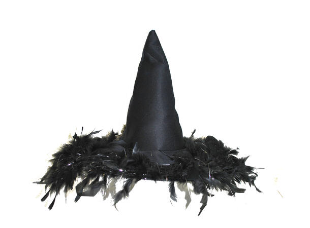 Hatt - Fjær - Sort 1 Hatt