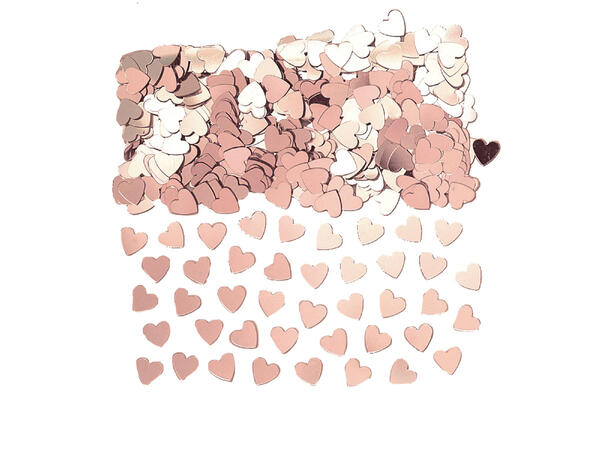 Hearts Rose Gold 1 Pose foliekonfetti - 14g