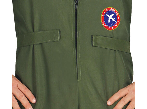 Jagerpilot - ONepiece - Grønn 1 Herrekostyme - Str 52-54 (L) 