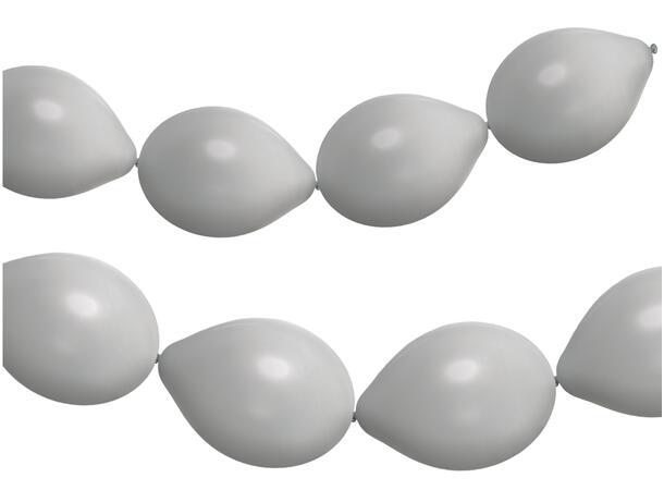Kjedeballonger - Moondust Silver 8 Kjedeballonger gummi - 33cm (13")