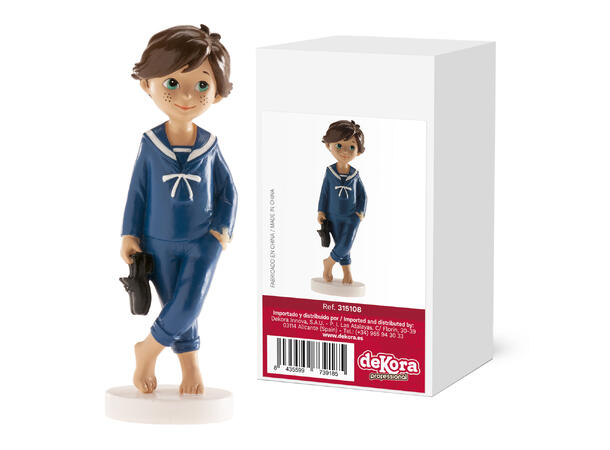 Konfirmasjon - Animert stil - Gutt 3 1 Kakefigur i plast - 13cm 