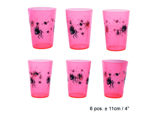 Kopp - Edderkopper - Rosa 6 Kopper - 11cm