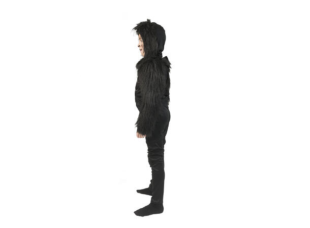 Kostyme - Gorilla 1 Pelskledd kjeledress og hodepynt