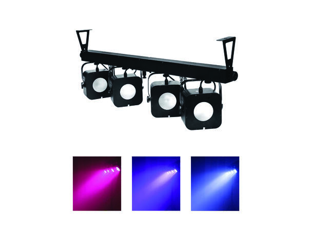 LED COB spot sett 4x30W RGB Mål: 100x9,5x28cm - 8,1kg - 148W