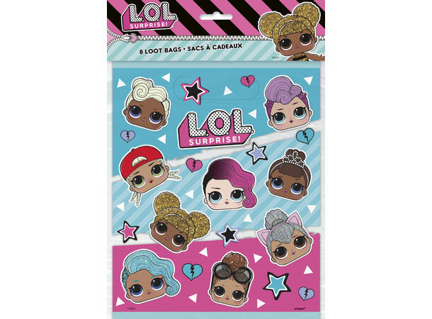 LOL Surprise 8 Godteposer i plast - 22x18cm