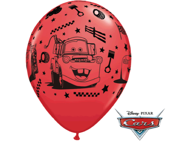 Lynet McQueen & Mater 6 gummiballonger - 28cm (11")