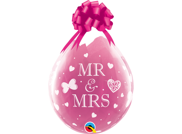 Mr & Mrs a-round Stuffing 25 gummiballonger - 46cm (18")