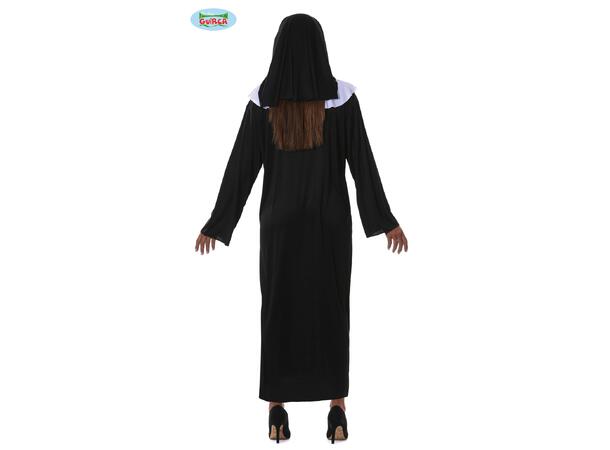 Nonne - Sort lang - Drakt og hodeplagg 1 Damekostyme - Str 42-44 (L) 