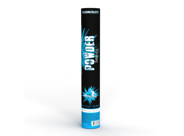 Powder shooter - manuell - fluo blue 1 Party Cannon med NEON Pulver - 40cm