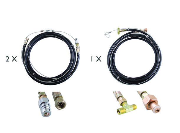 Sikret slange m/splitter for CO2-utstyr Lengde: 10m