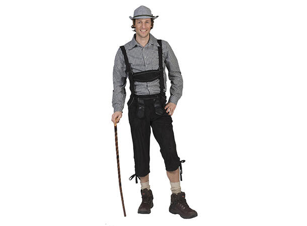 Skjorte - Oktoberfest - Sort/Hvit Ruter 1 Skjorte - Herre 