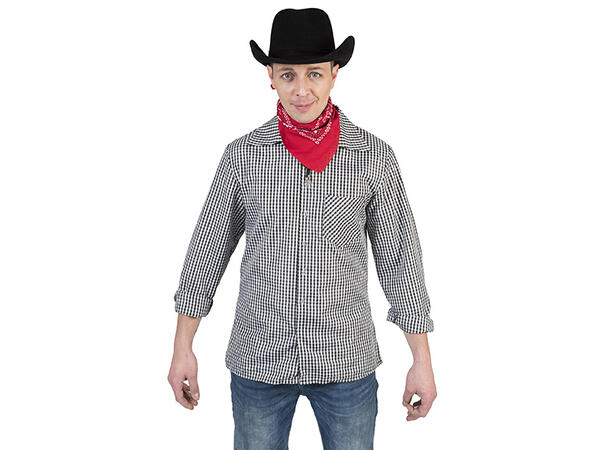 Skjorte - Oktoberfest - Sort/Hvit Ruter 1 Skjorte - Herre 