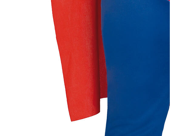 Superhelt - Blå m/Rød kappe og truse 1 Herrekostyme - Str 48-50 (M) 