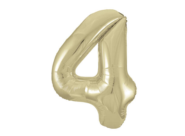 Tallballong - #4 - Hvitt gull 1 Folieballong - 86cm (34")