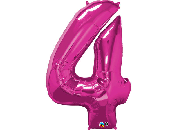 Tallballong 4 Magenta 1 Folieballong - 86cm (34")
