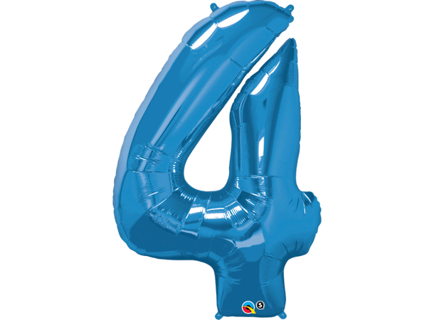 Tallballong 4 Sapphire Blue 1 Folieballong - 86cm (34")