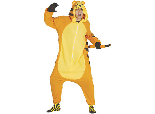 Tigerkostyme - Kigurumimi - Onepiece 1 Damekostyme - str 38-40 (M) 