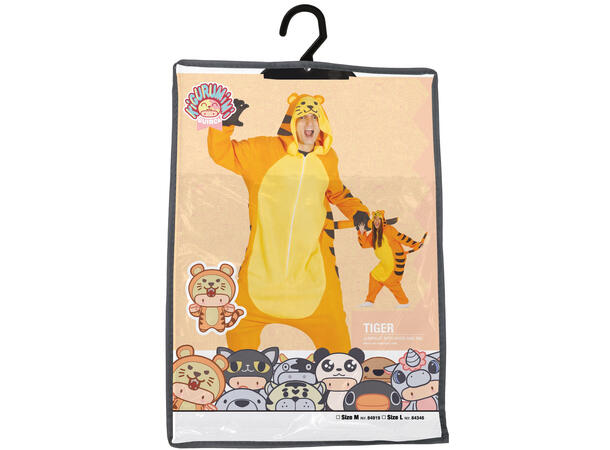 Tigerkostyme - Kigurumimi - Onepiece 1 Damekostyme - str 38-40 (M) 