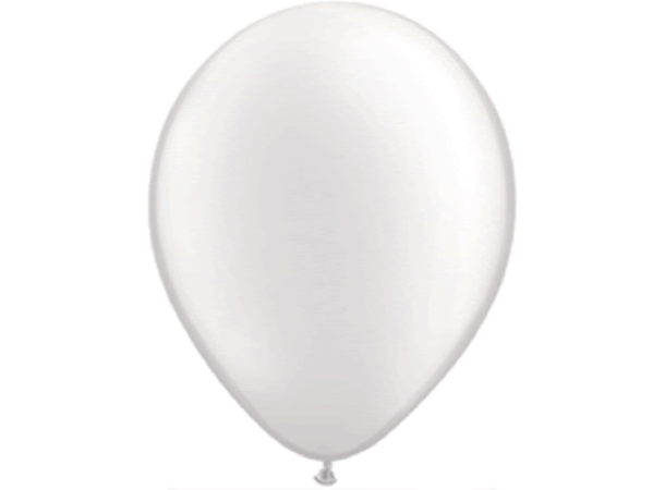 16R Pearl White PT 50 gummiballonger - 41cm (16")