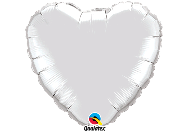 4H Silver (Bulk) 1 Folieballong - 10cm (4")