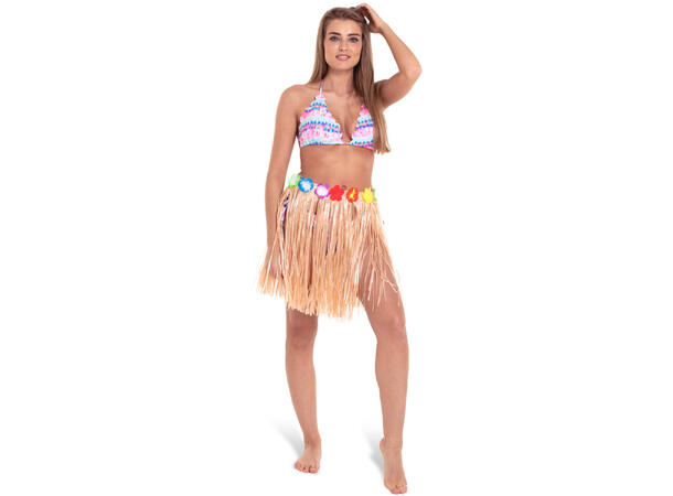 Bastskjørt Hawaii Basic 1 Bastskjørt naturell - 45cm