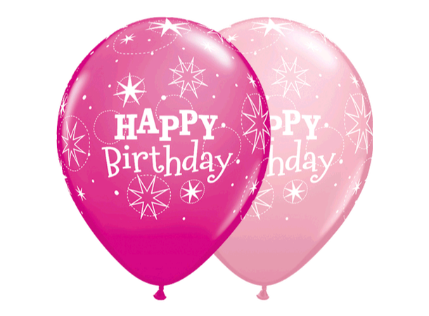 Birthday Sparkle 25 gummiballonger - 28cm (11")