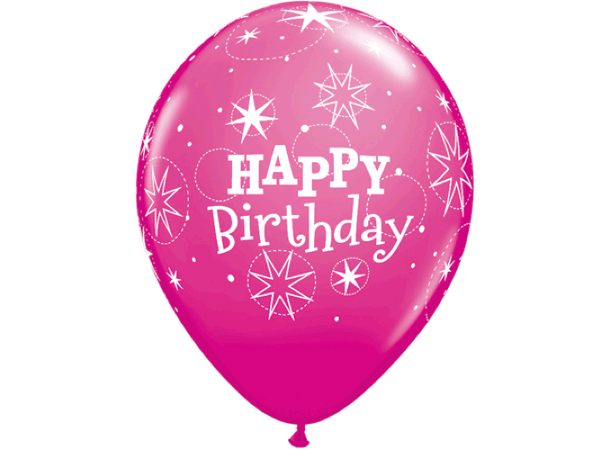 Birthday Sparkle 25 gummiballonger - 28cm (11")