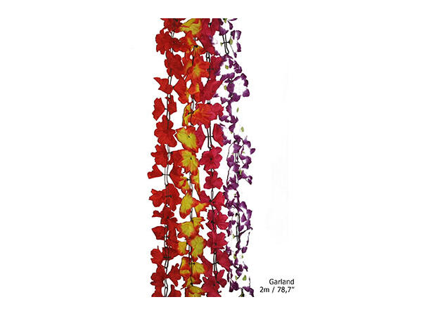 Blomstergirlander - 6 assoterte farger 6 Blomstergirlander - 2m