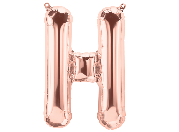 Bokstav H Rose Gold 1 Folieballong - 41cm (16")