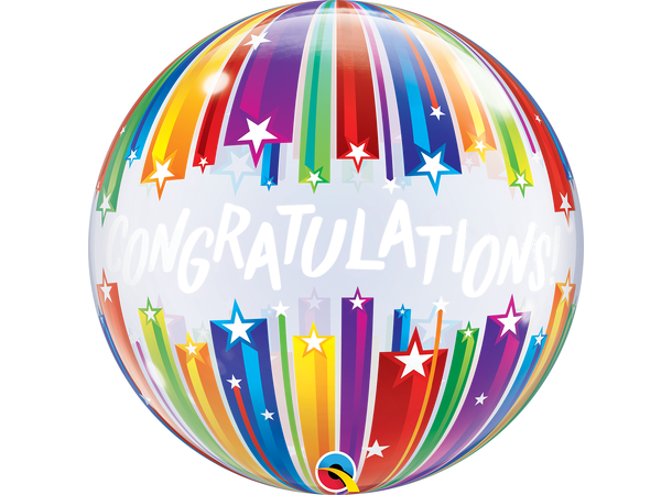 Congratulations Shooting Stars 1 Bubbleballong - 56cm (22")