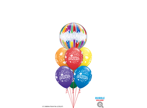 Congratulations Shooting Stars 1 Bubbleballong - 56cm (22")