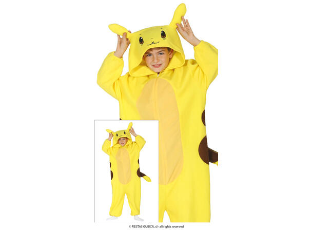 Elektrisk Chinchilla - Gul 1 Barnekostyme Unisex - Str 10-12 År 