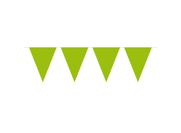 Flaggbanner - Ensfarget Limegrønn 1 Flaggbanner i plast - 10m - 29cm høy