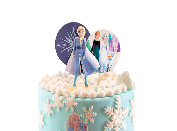 Frozen Elsa - Kakedekorasjon 5 kakefigurer i plast